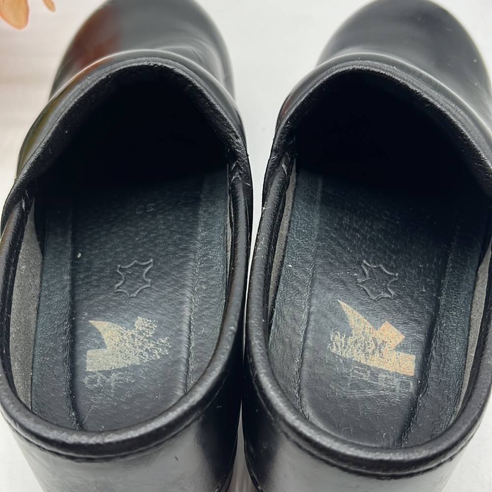 Dansko Black Leather Clog Sz 36. DAN1229D - Picture 4 of 8